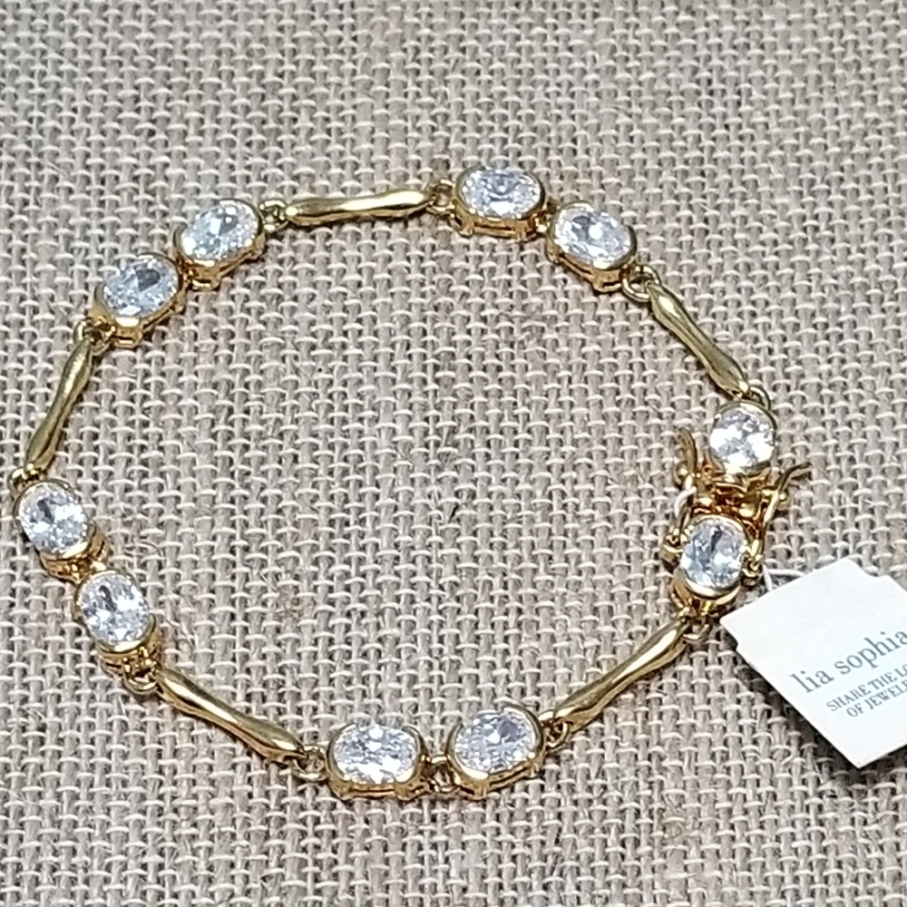 LIA SOPHIA | GOLD AND CZ BRACELET, 8"